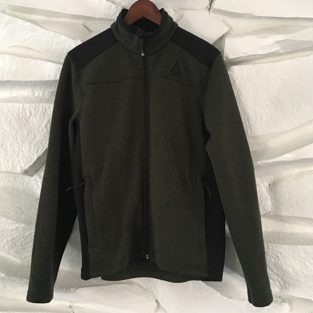 GERRY DARK GREEN MENS ZIP UP SMALL